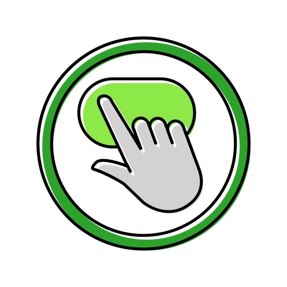 click and go app label product caution color icon illustration vector