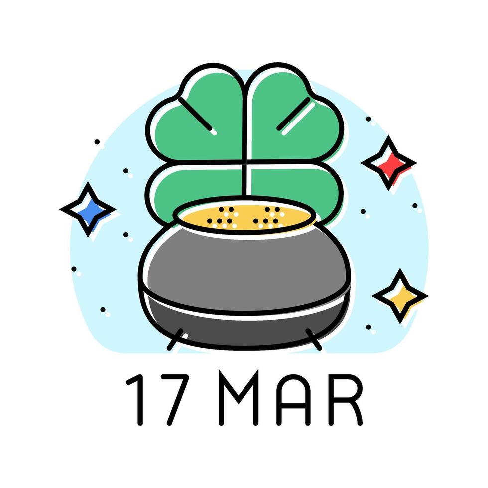 st patricks day usa holiday color icon illustration vector