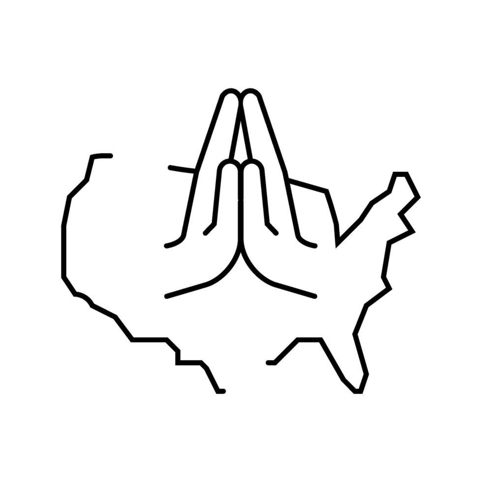 indigenous peoples day usa holiday line icon illustration vector
