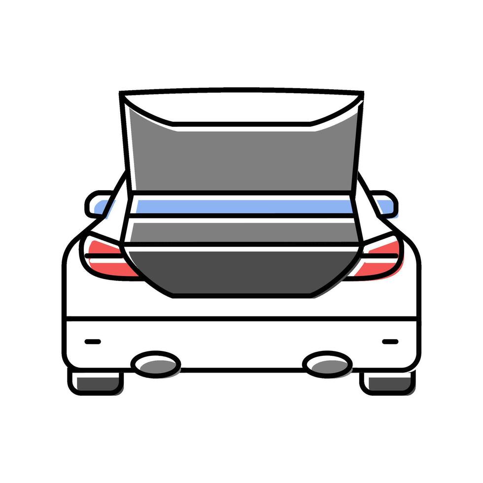 trunk car auto color icon illustration vector