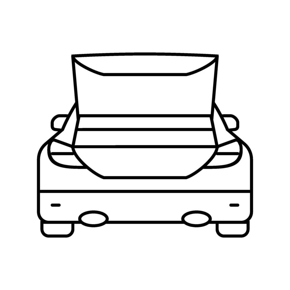 trunk car auto line icon illustration vector