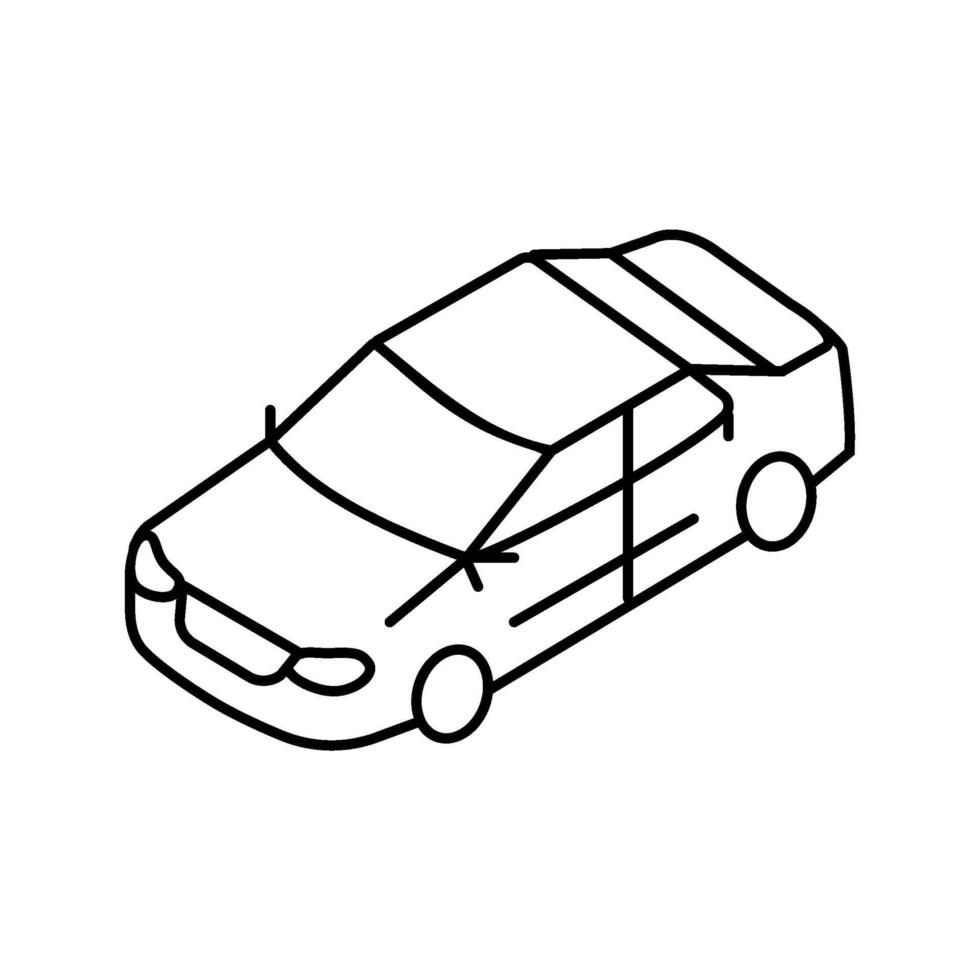 car auto transport line icon illustration vector