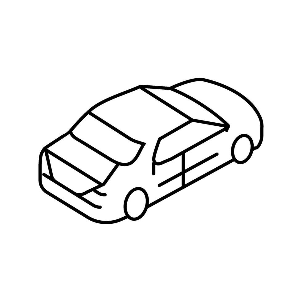 car drive urban line icon illustration vector