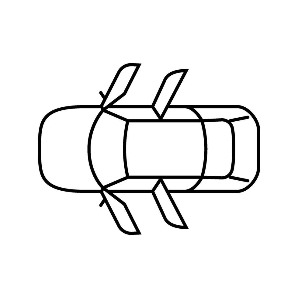 doors car drive line icon illustration vector