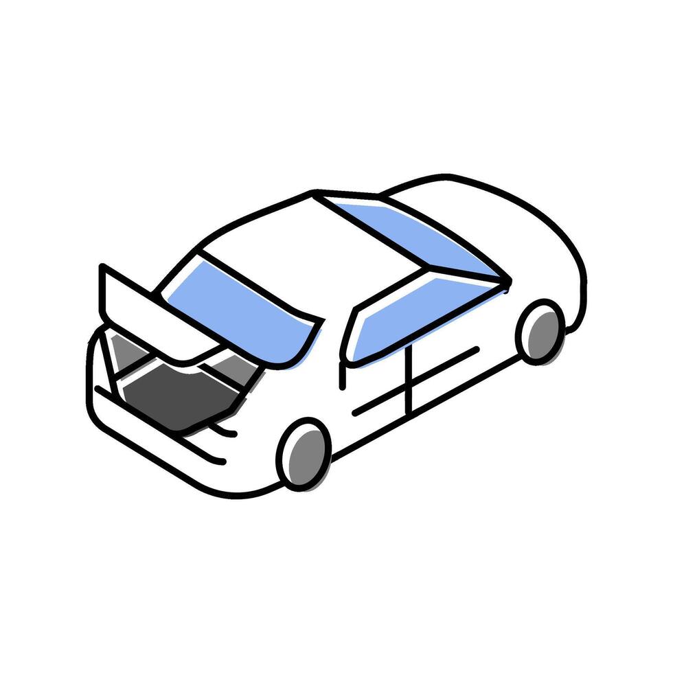 trunk car drive color icon illustration vector