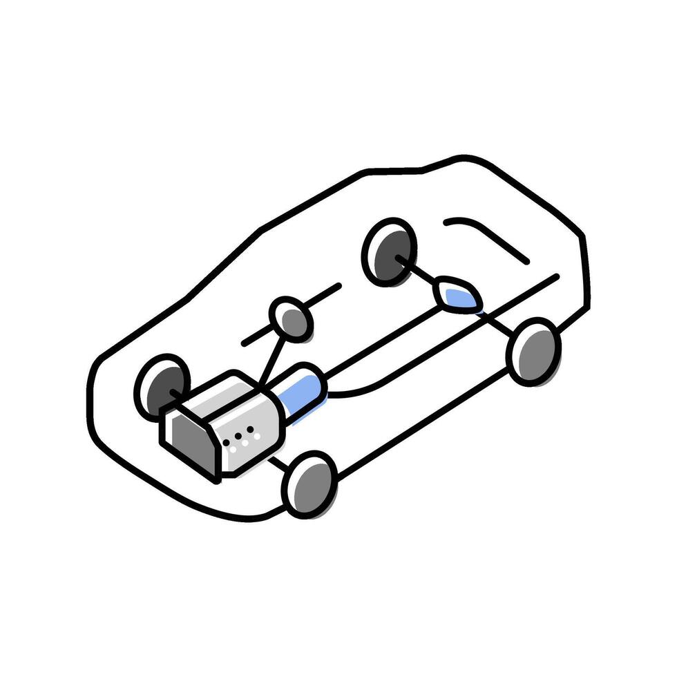 airbag car safety color icon illustration vector