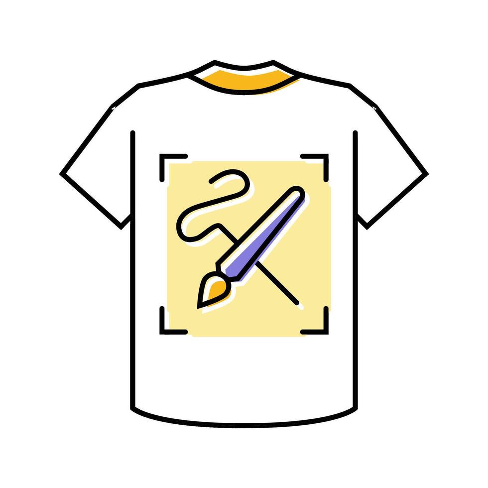 customized t shirt diy fashion handmade color icon illustration vector