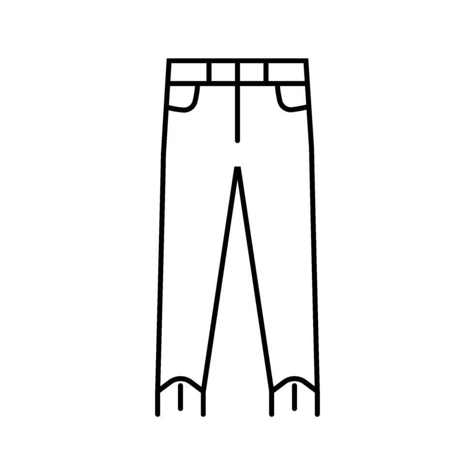 frayed hems jeans diy fashion handmade line icon illustration vector