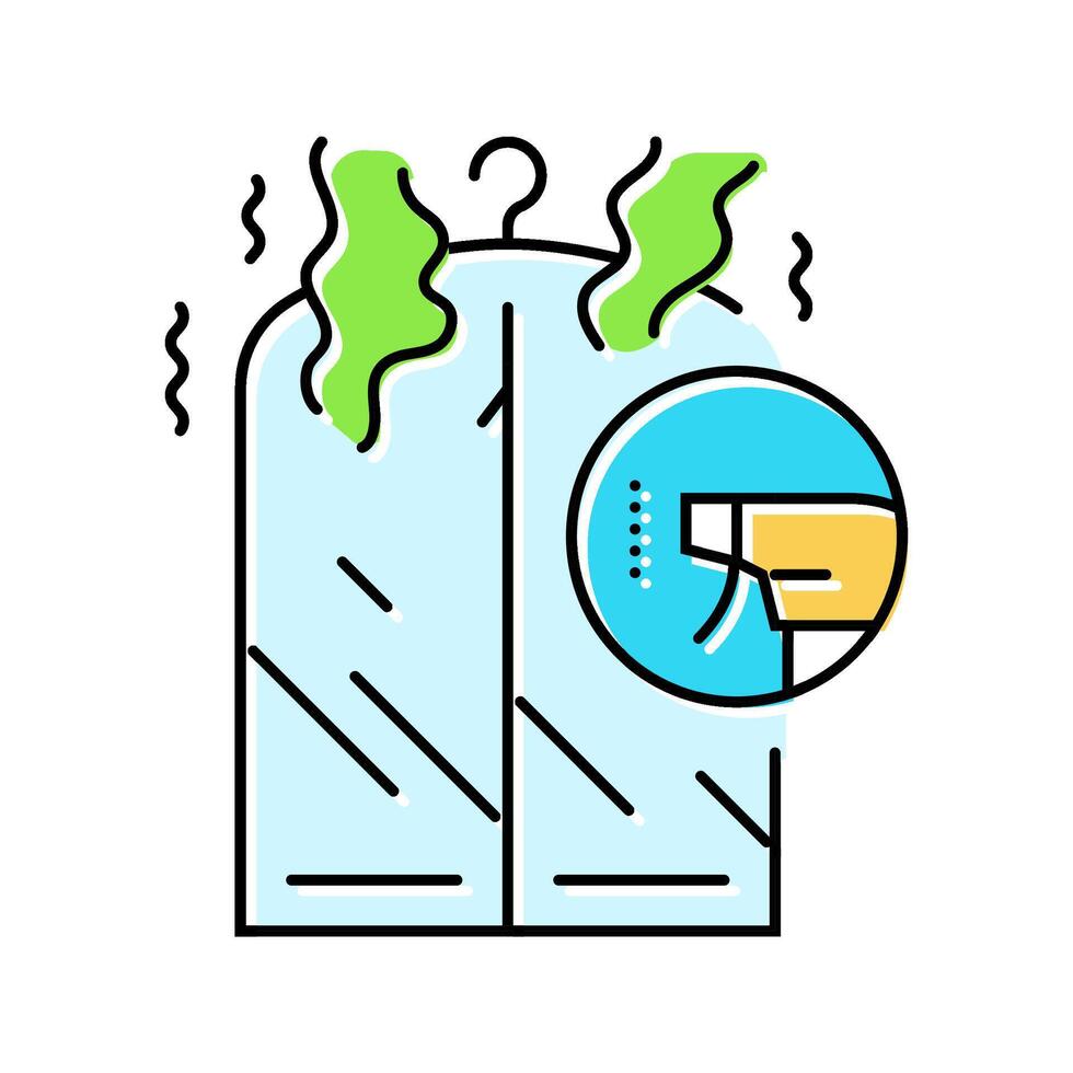 starching cloth laundry wash color icon illustration vector