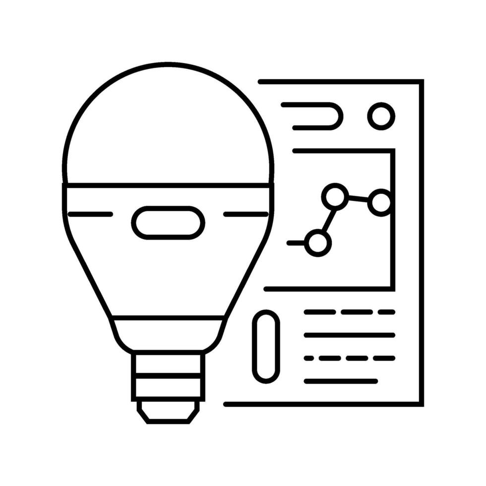 lighting audit energy line icon illustration vector