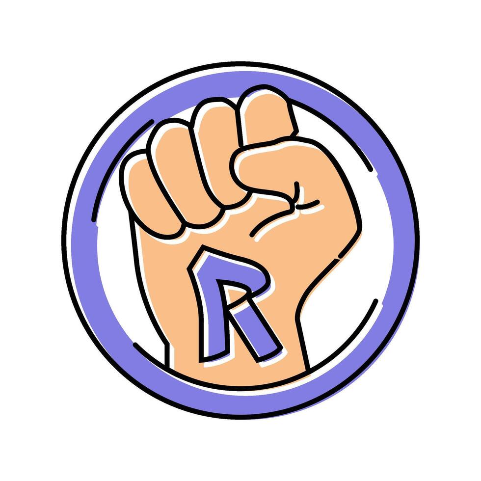 rebellion subculture style punk color icon illustration vector