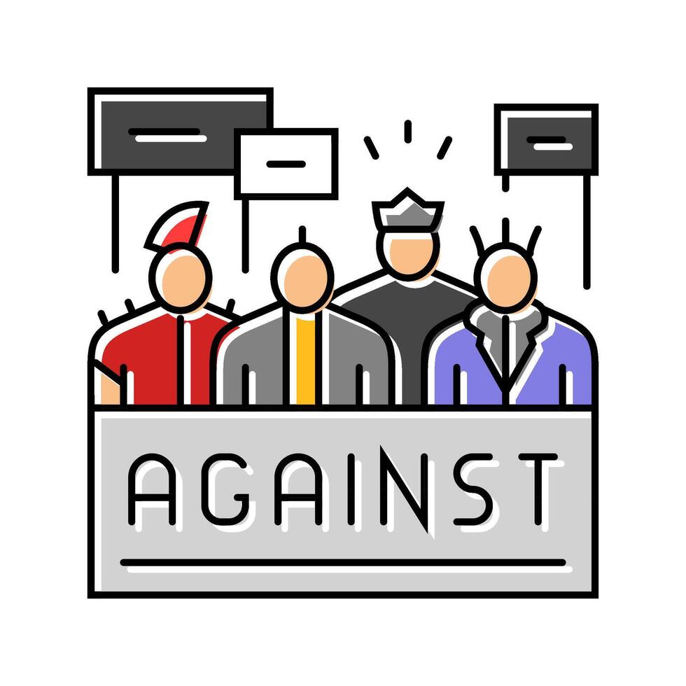 punk activism subculture style color icon illustration vector
