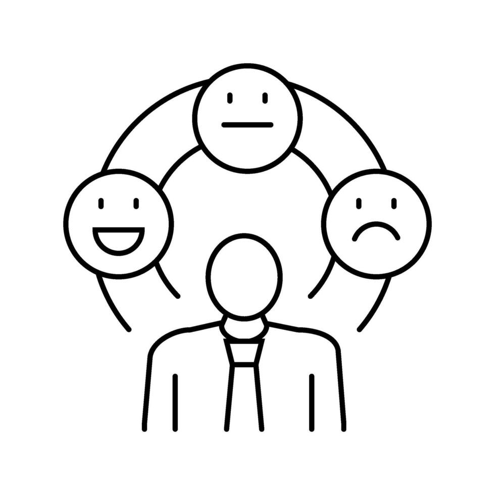 candidate experience recruitment business line icon illustration vector