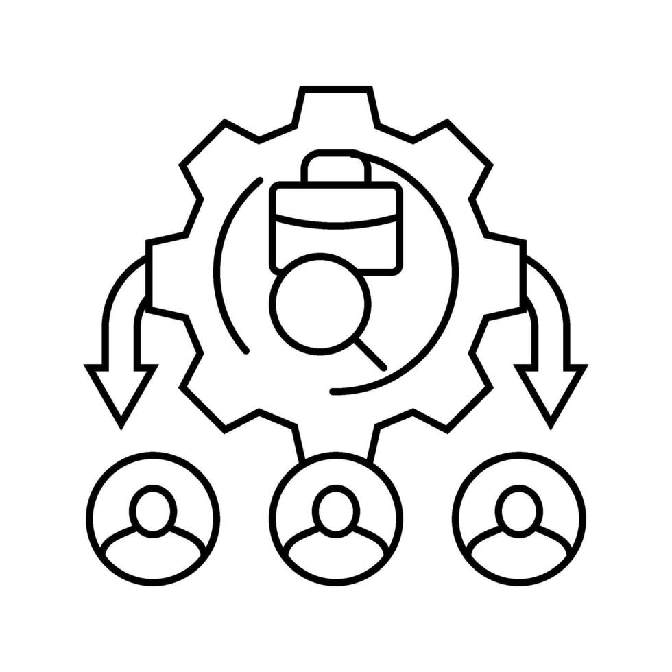 applicant tracking system ats line icon illustration vector