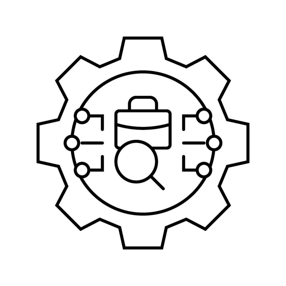 recruitment automation business work job line icon illustration vector