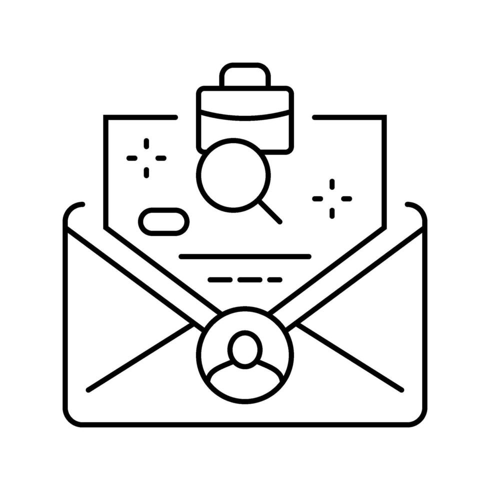 workforce planning recruitment business work line icon illustration vector