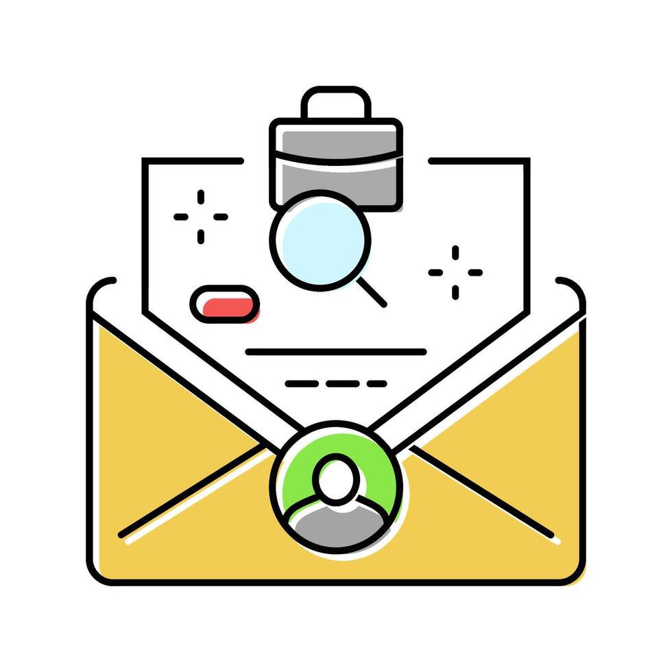workforce planning recruitment business work color icon illustration vector