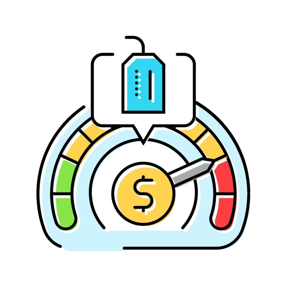 perception value consumer behavior color icon illustration vector
