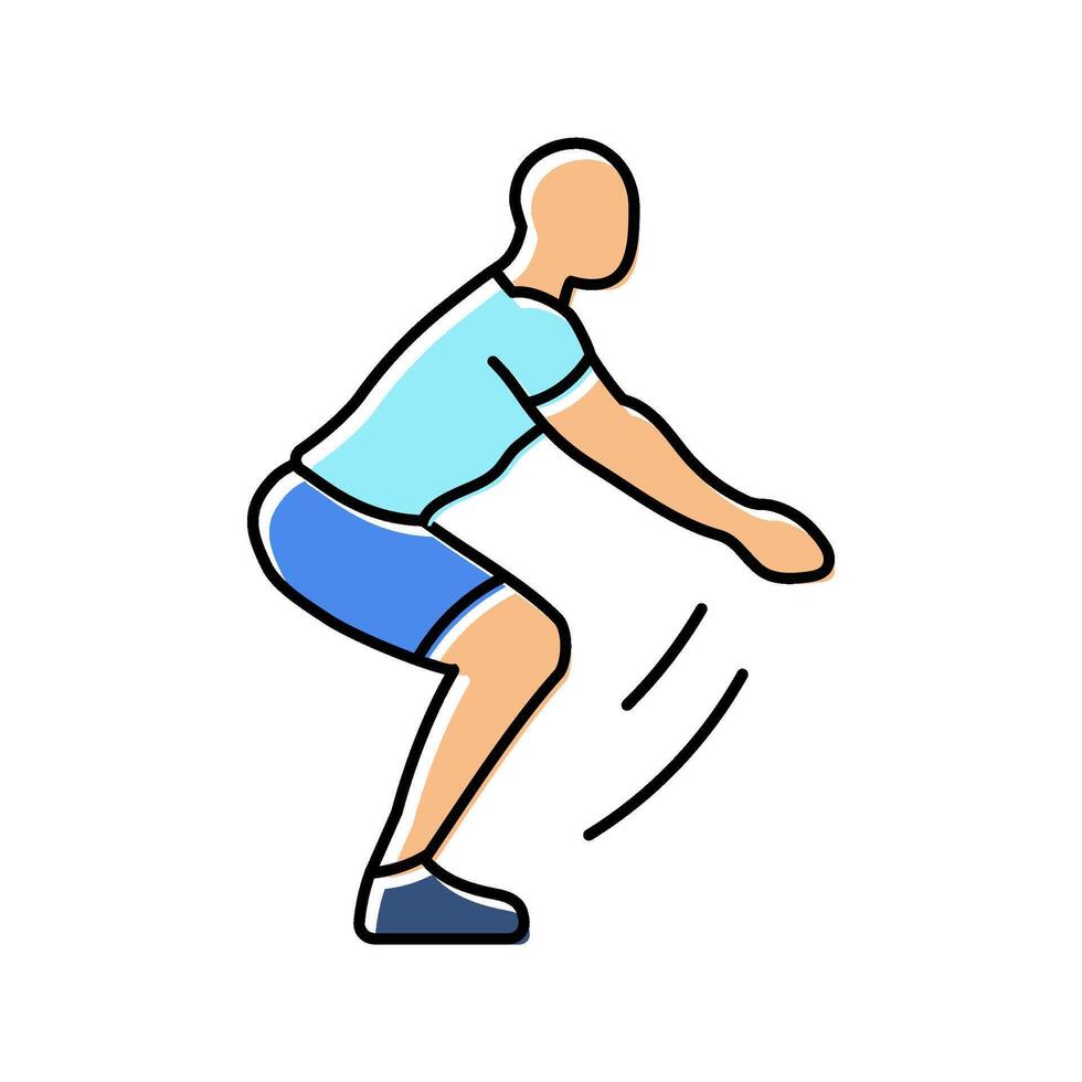 box jumps fitness exercise leg color icon illustration vector