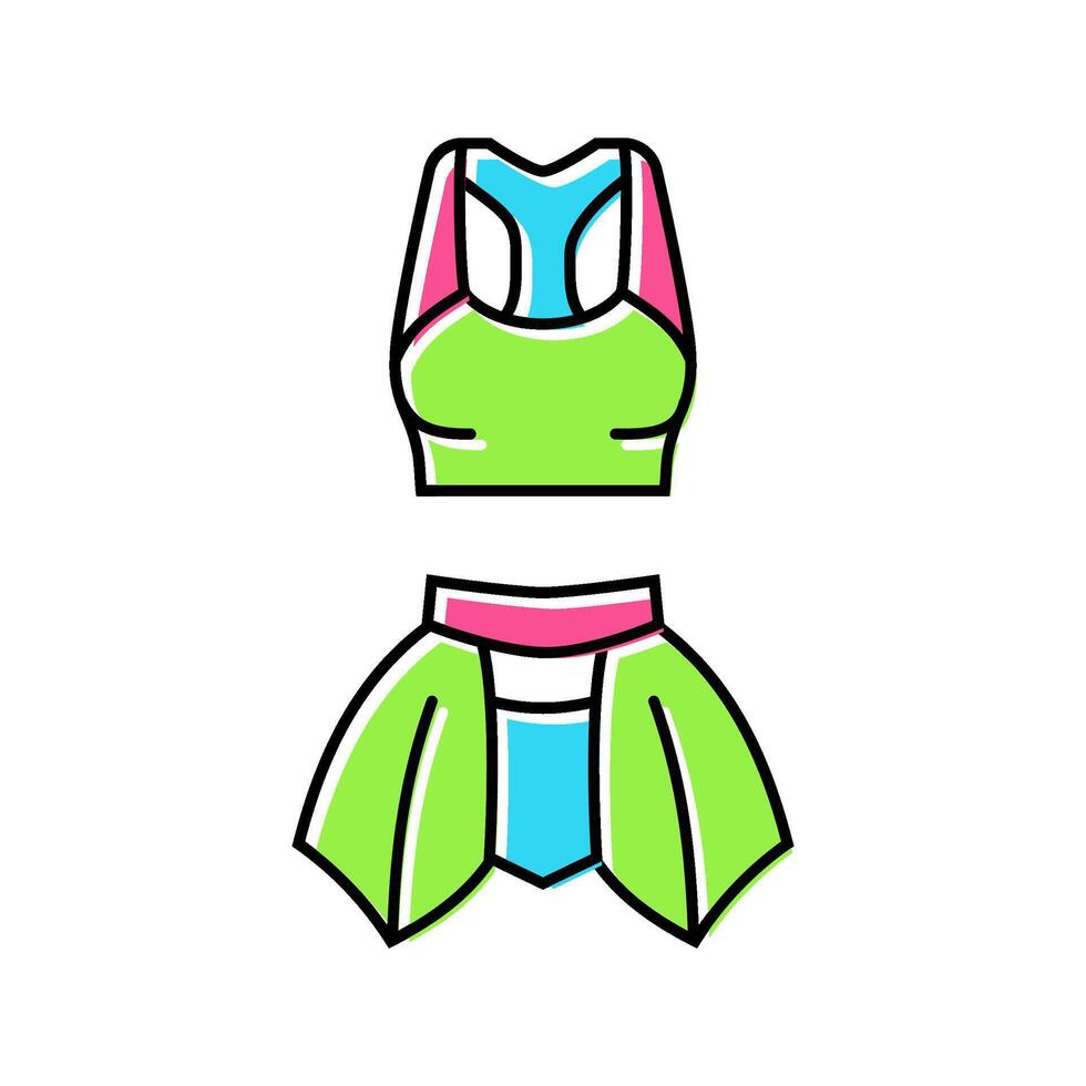 neon clothing rave retro color icon illustration vector