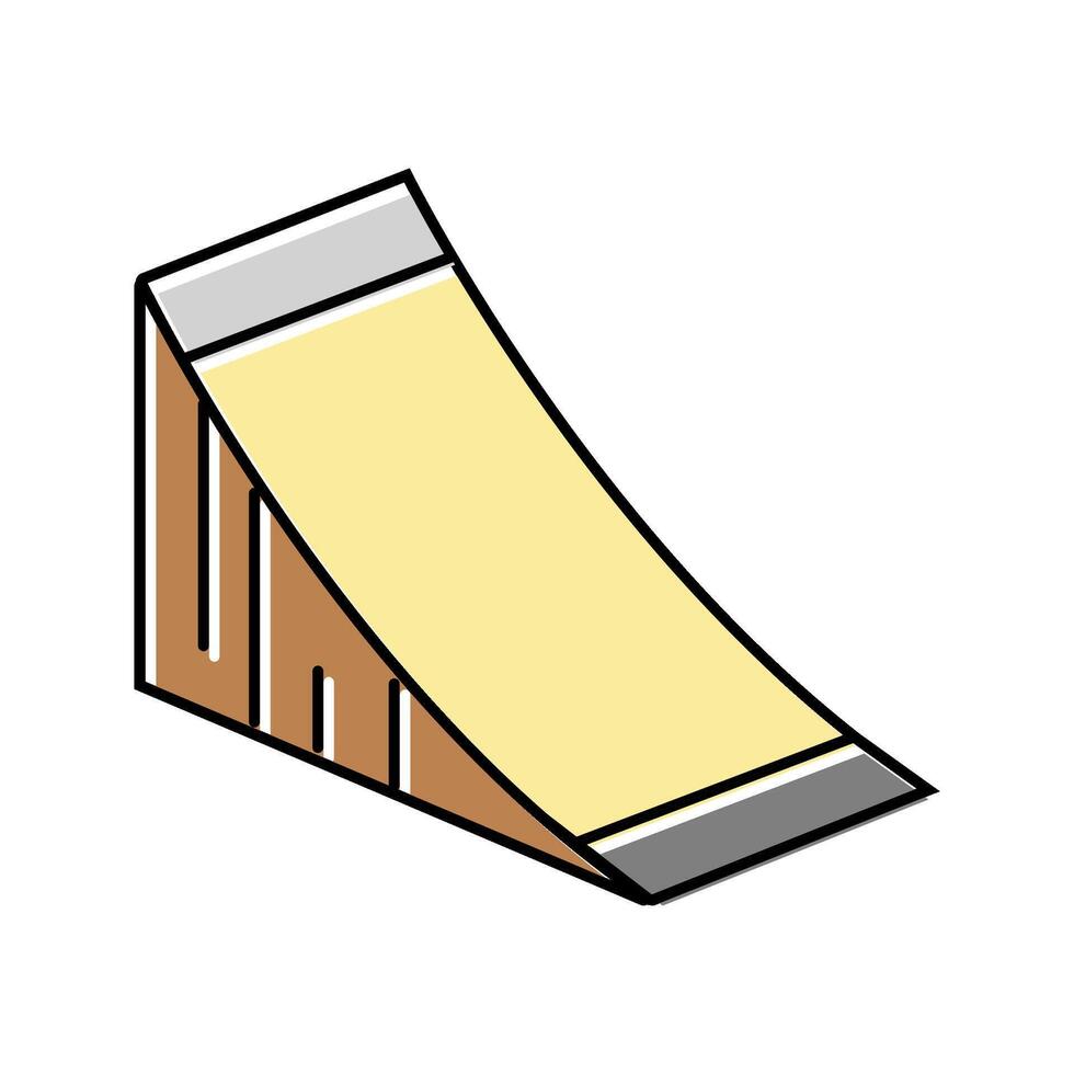 ramp skateboard sport color icon illustration vector