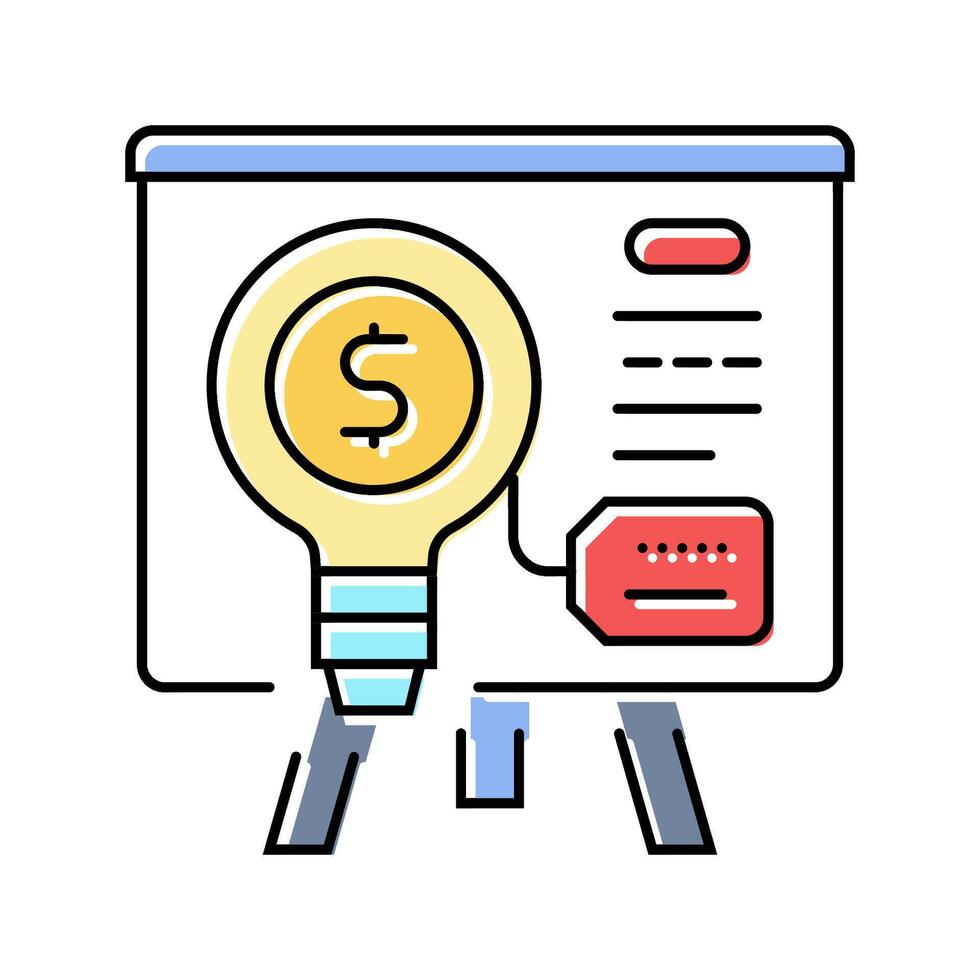 pitch technical sales engineer color icon illustration vector