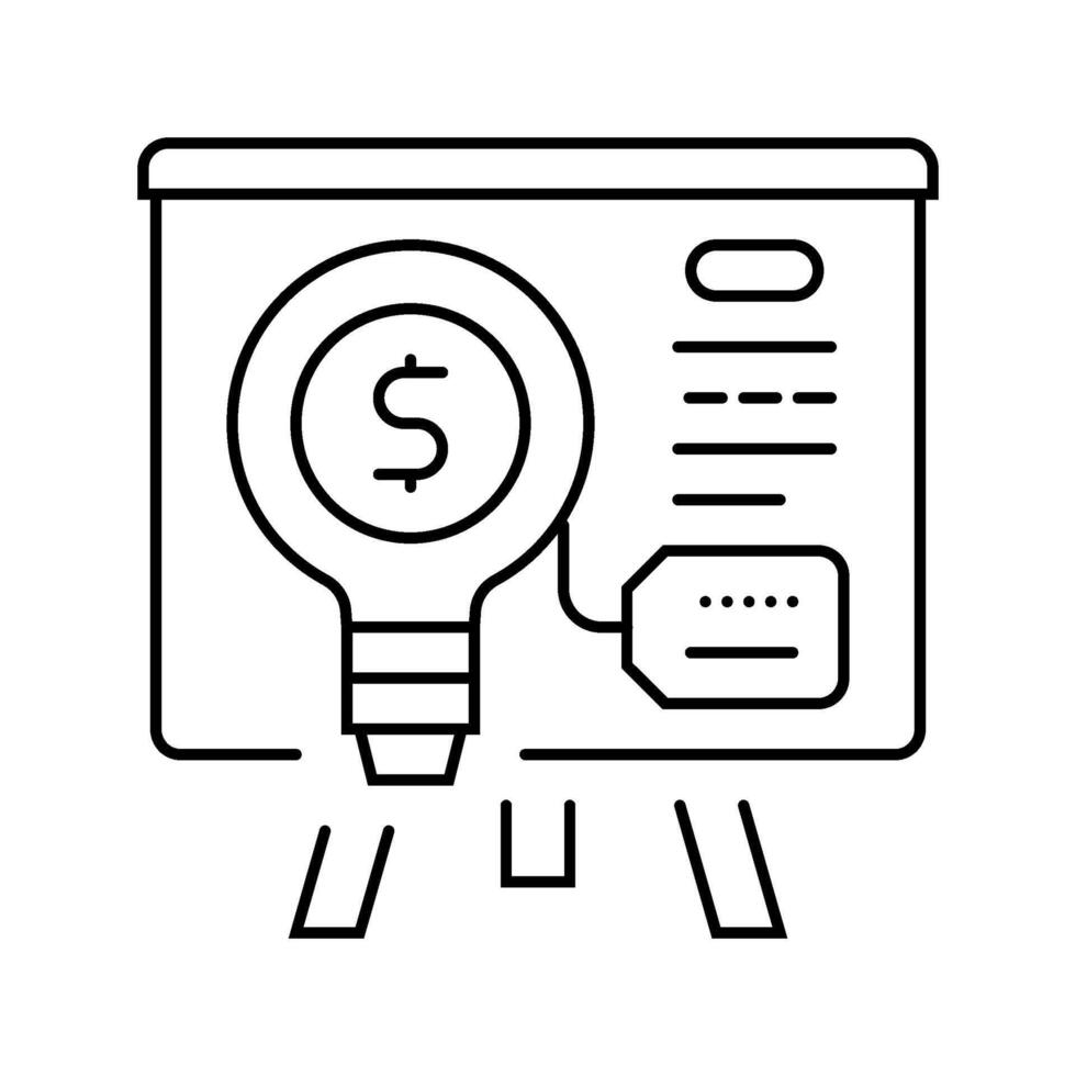 pitch technical sales engineer line icon illustration vector