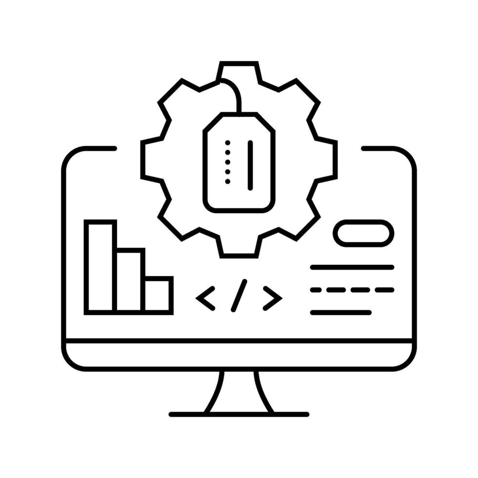 discovery technical sales engineer line icon illustration vector