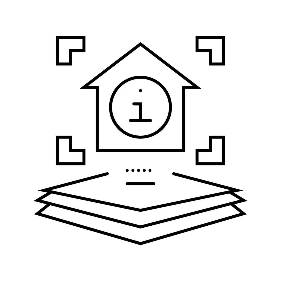 lobby virtual conference line icon illustration vector