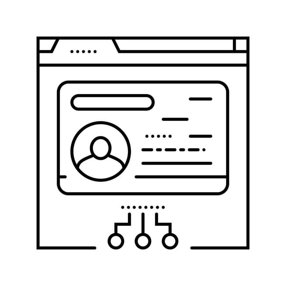 moderator control virtual conference line icon illustration vector