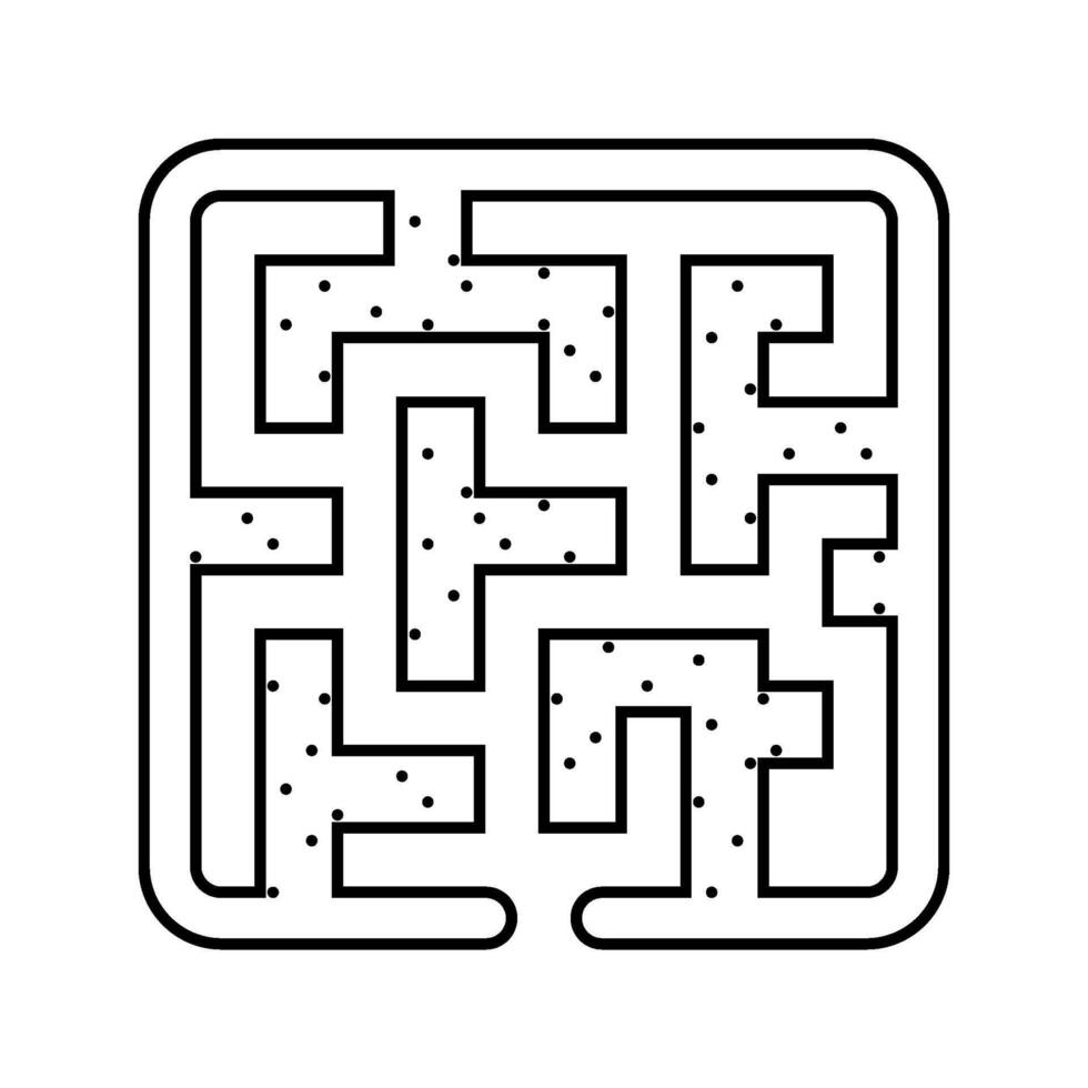 corn maze autumn line icon illustration vector