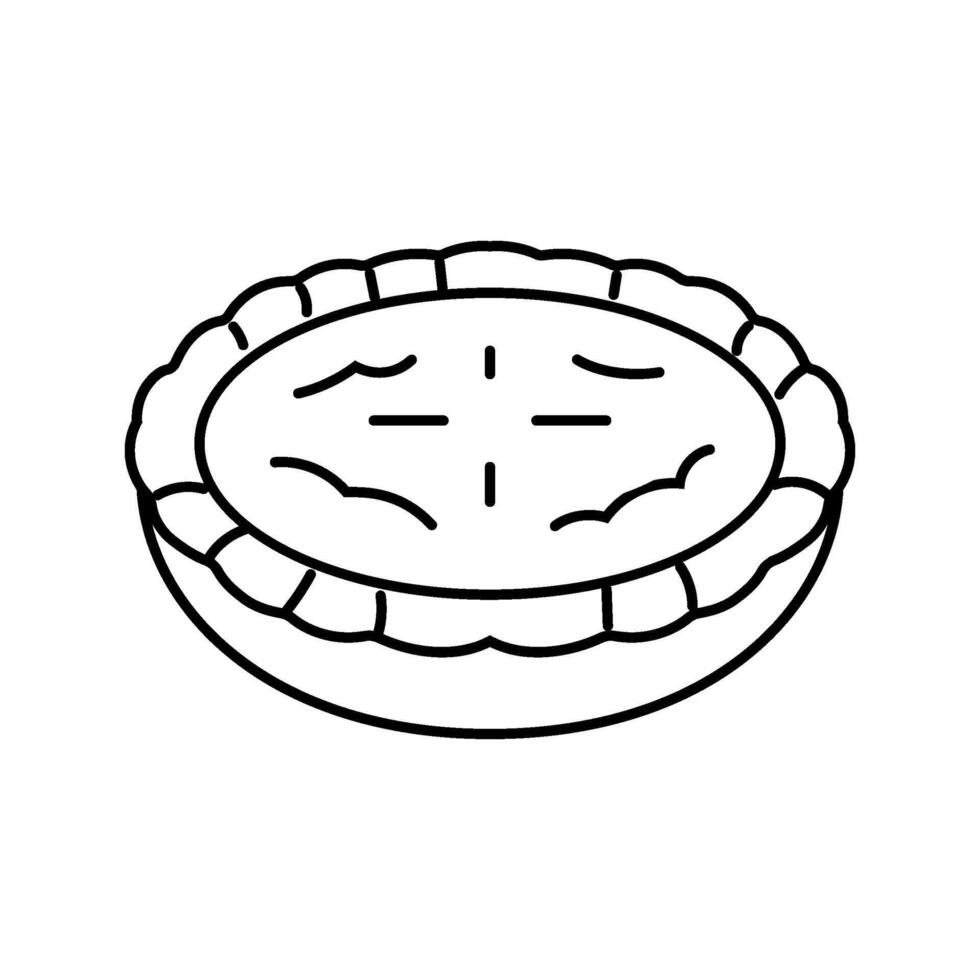 baking apple pie autumn line icon illustration vector