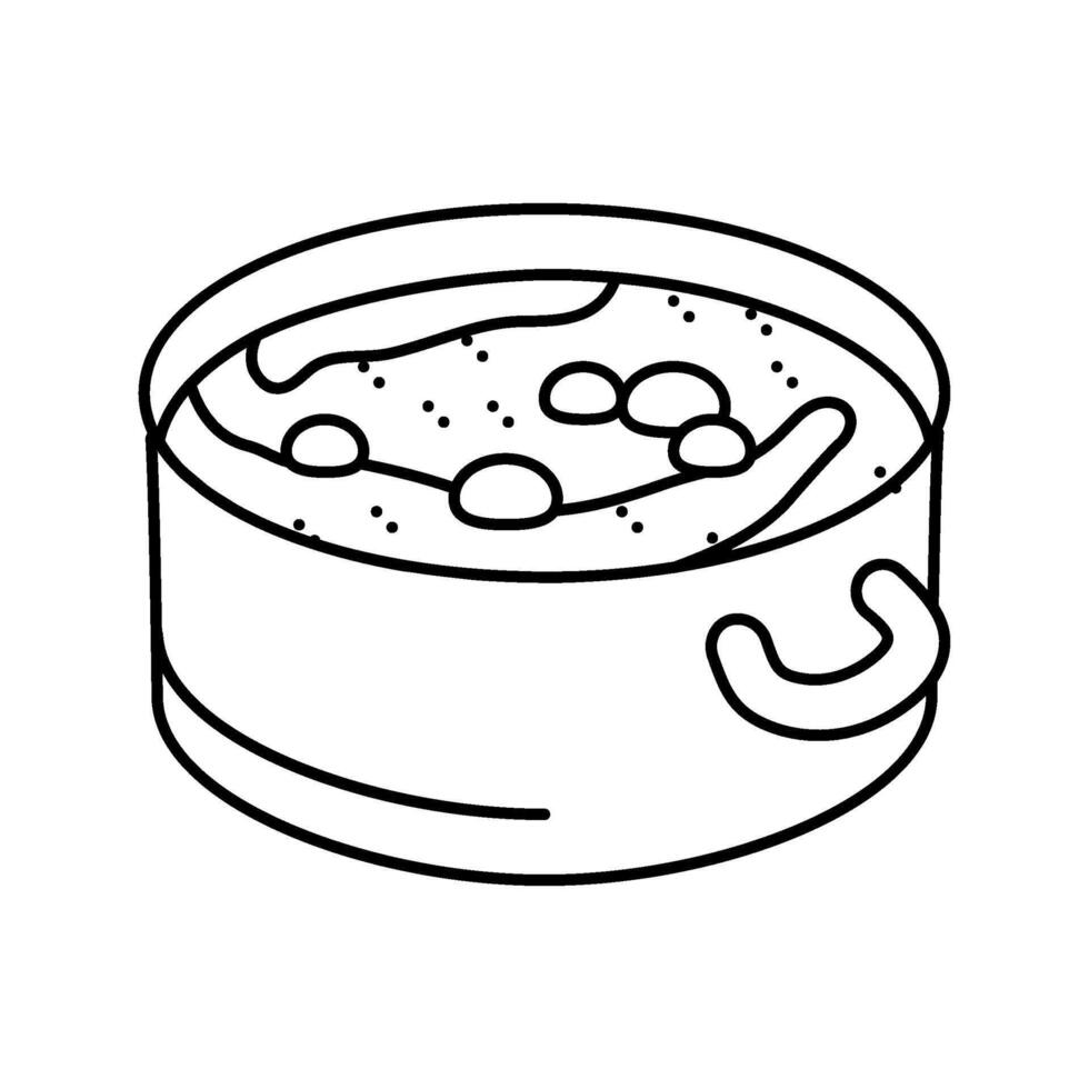 making homemade soup autumn line icon illustration vector