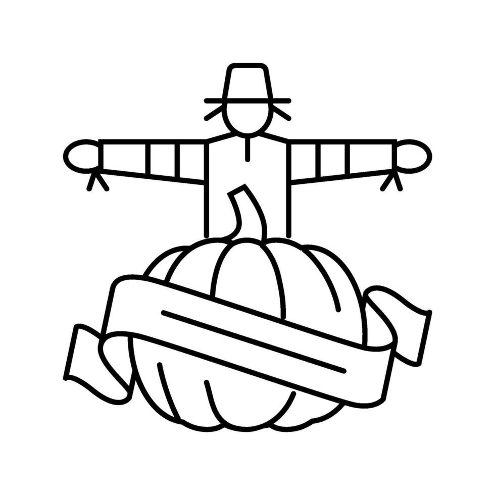 fall festivals autumn line icon illustration vector