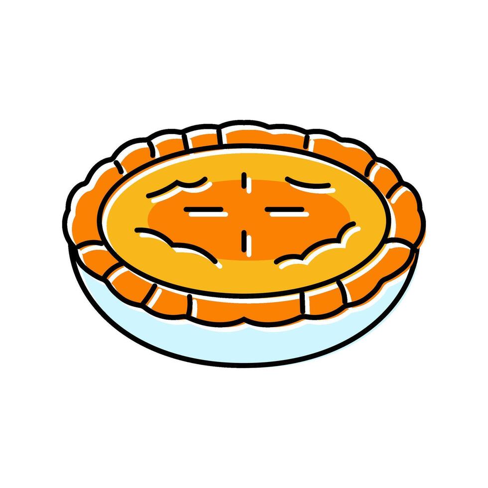 baking apple pie autumn color icon illustration vector