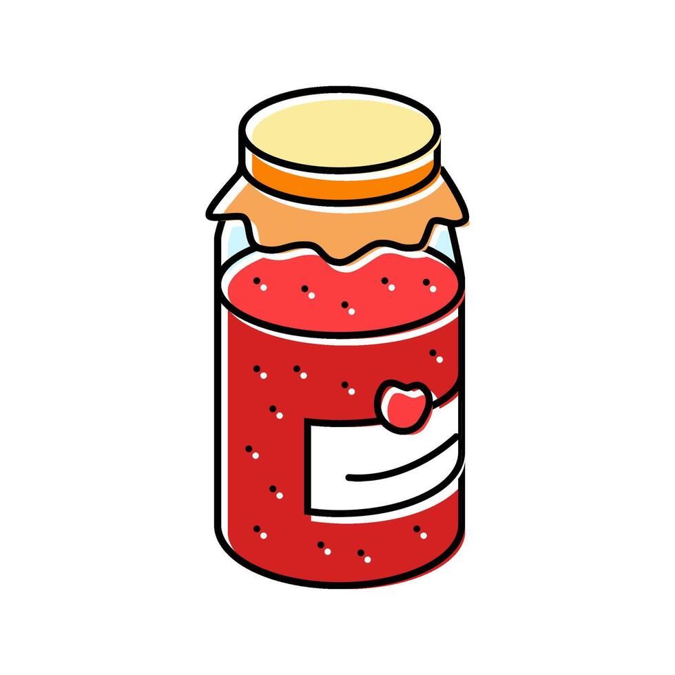 making homemade jam autumn color icon illustration vector