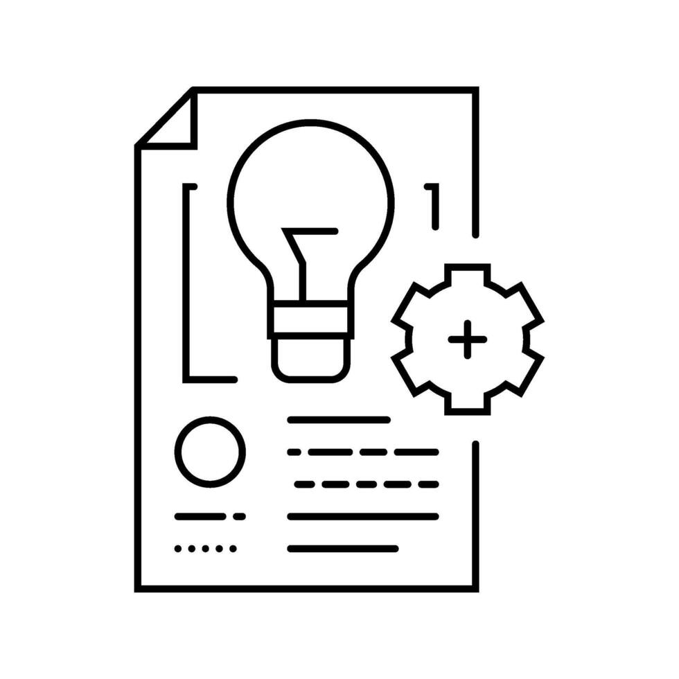 intellectual property management line icon illustration vector
