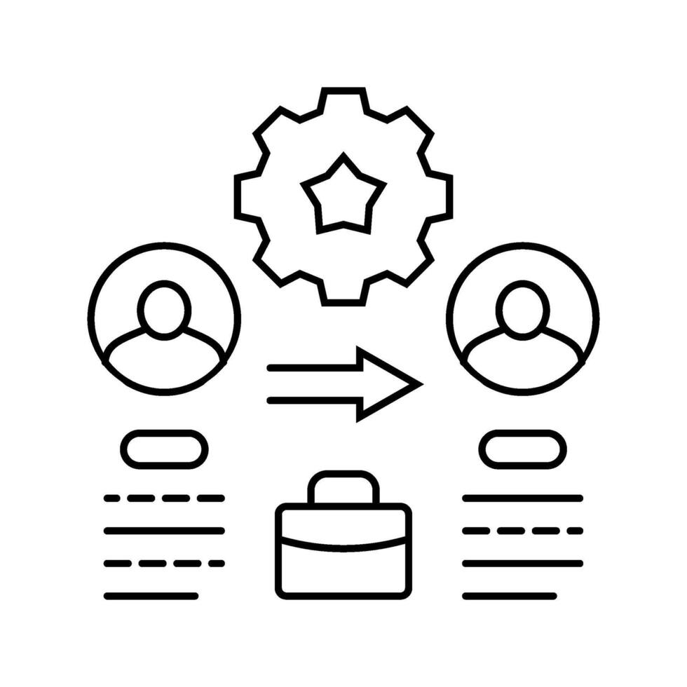 succession planning business process line icon illustration vector