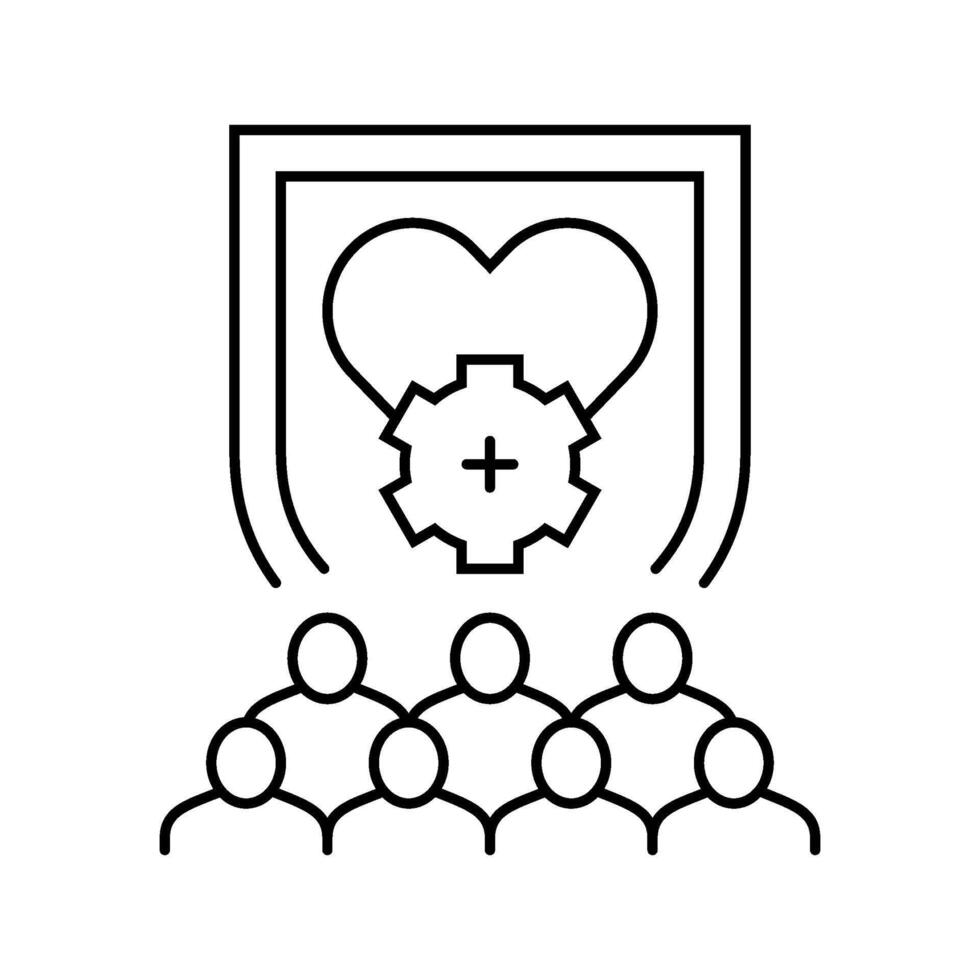 workforce planning business process line icon illustration vector