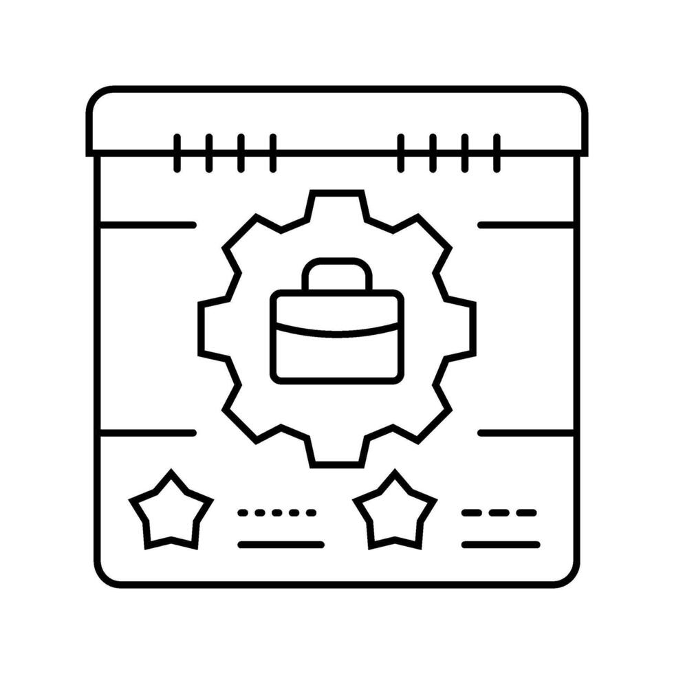 business continuity process line icon illustration vector