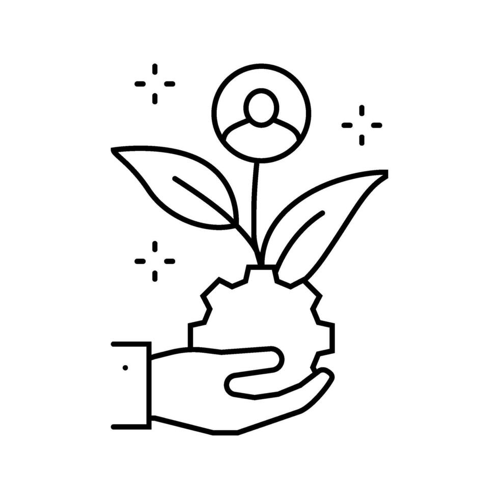 lead generation business process line icon illustration vector