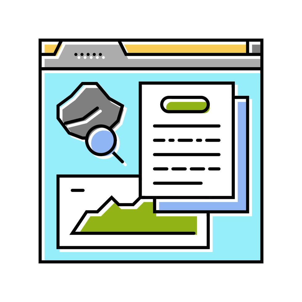 resource assessment mining color icon illustration vector