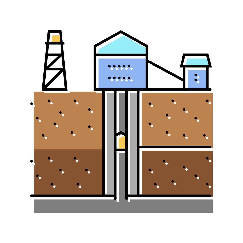 mine shaft color icon illustration vector