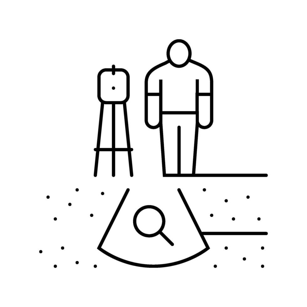 geotechnical study mining line icon illustration vector