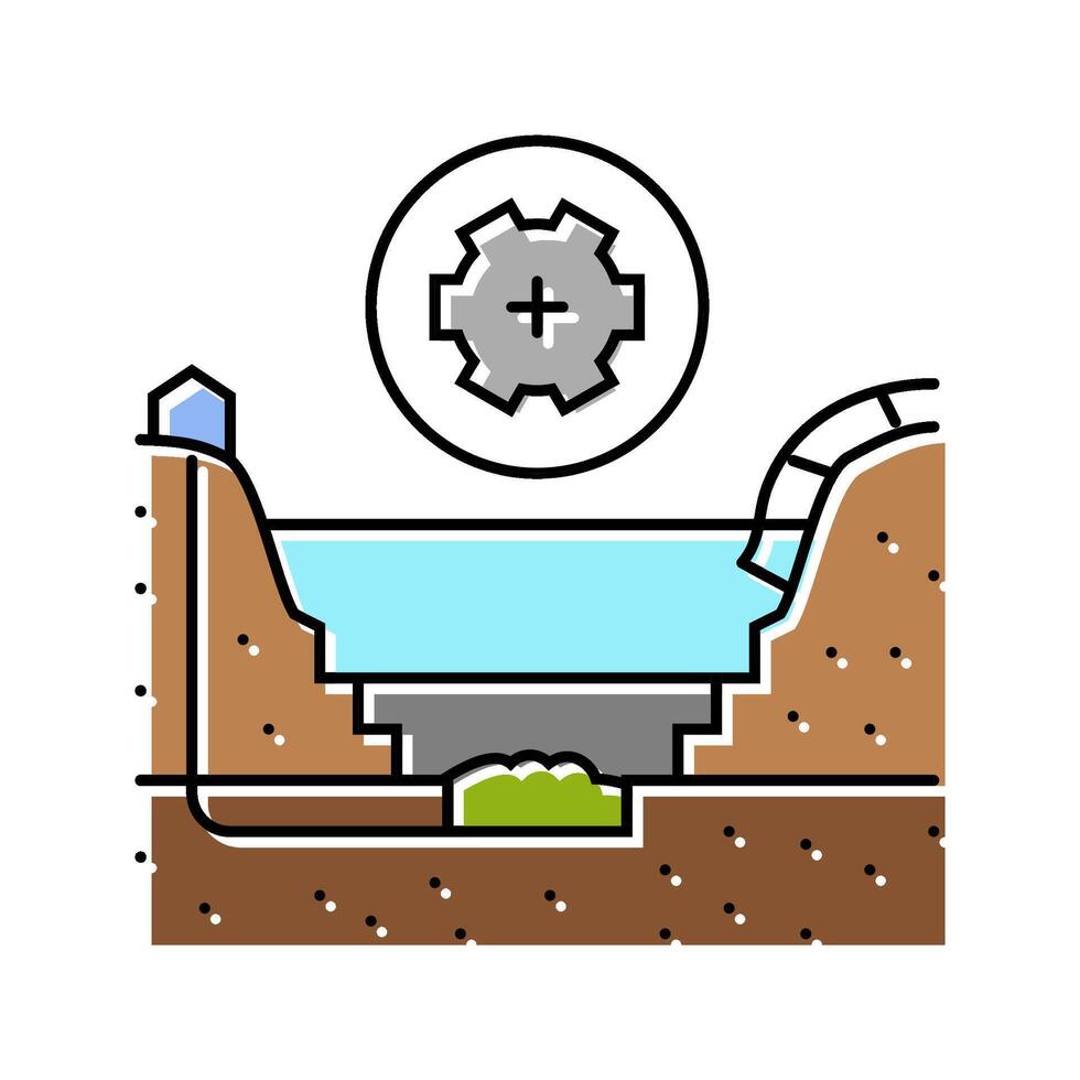 tailings management color icon illustration vector