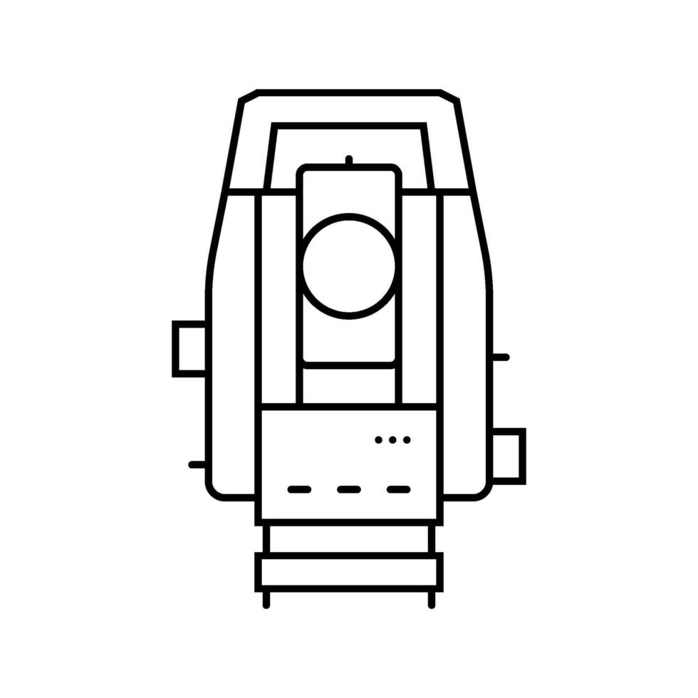 surveying tools mining line icon illustration vector