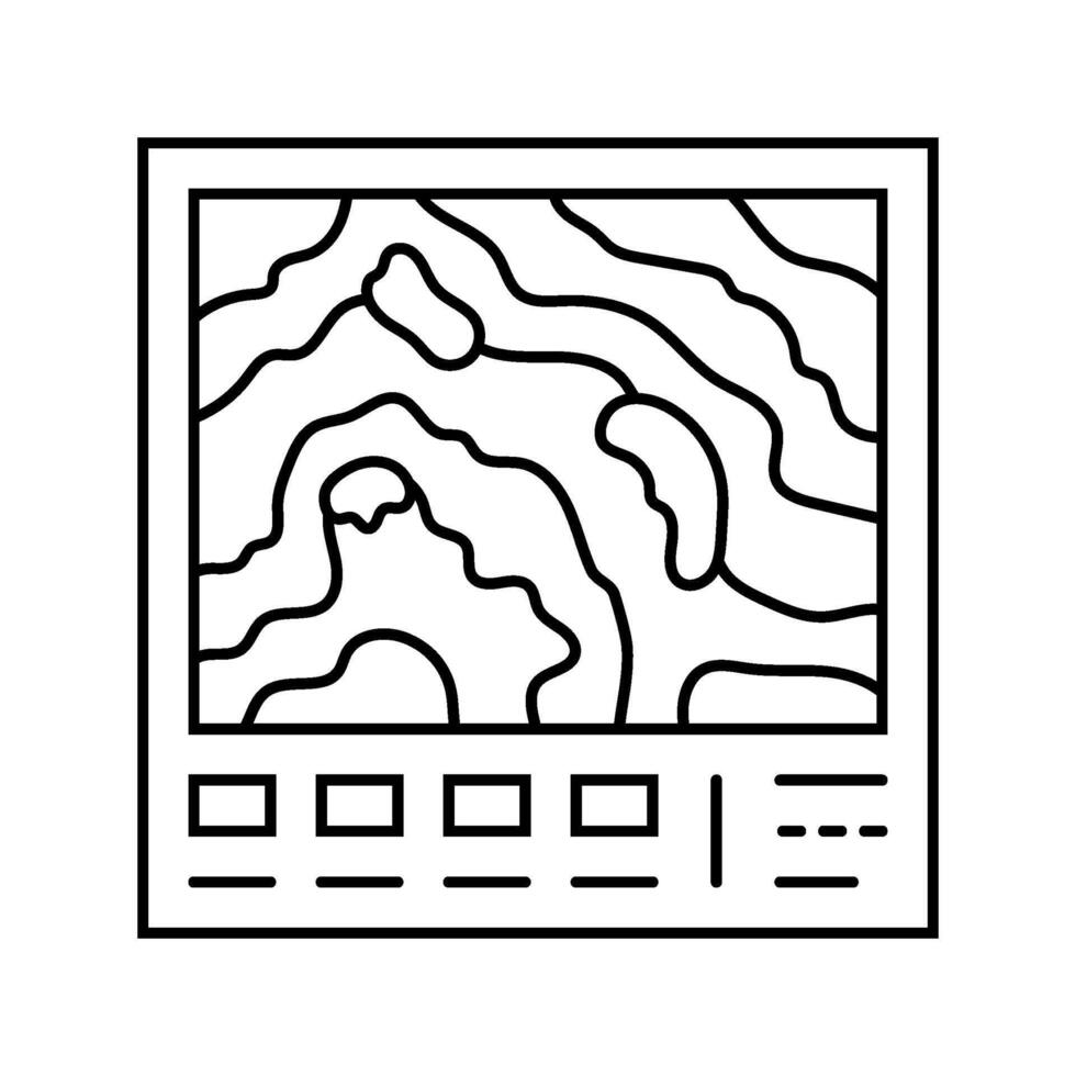 geologic mapping mining line icon illustration vector