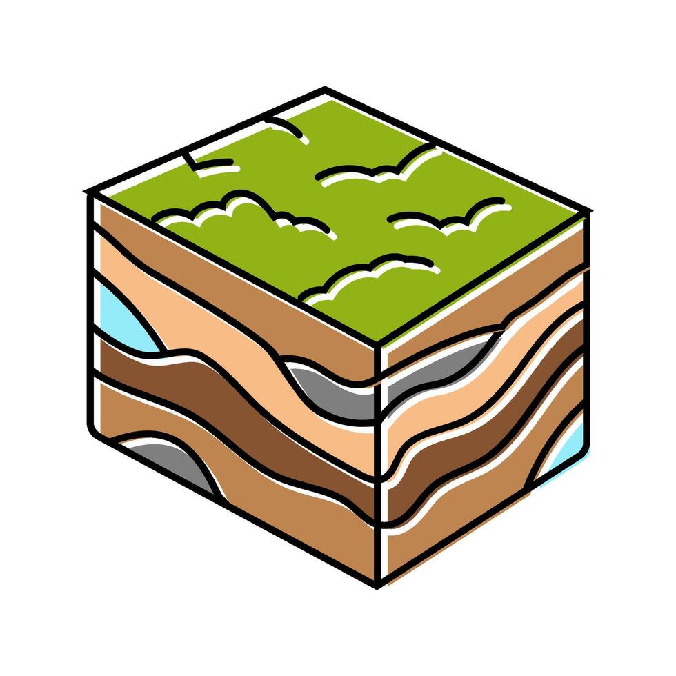 drill core samples color icon illustration vector