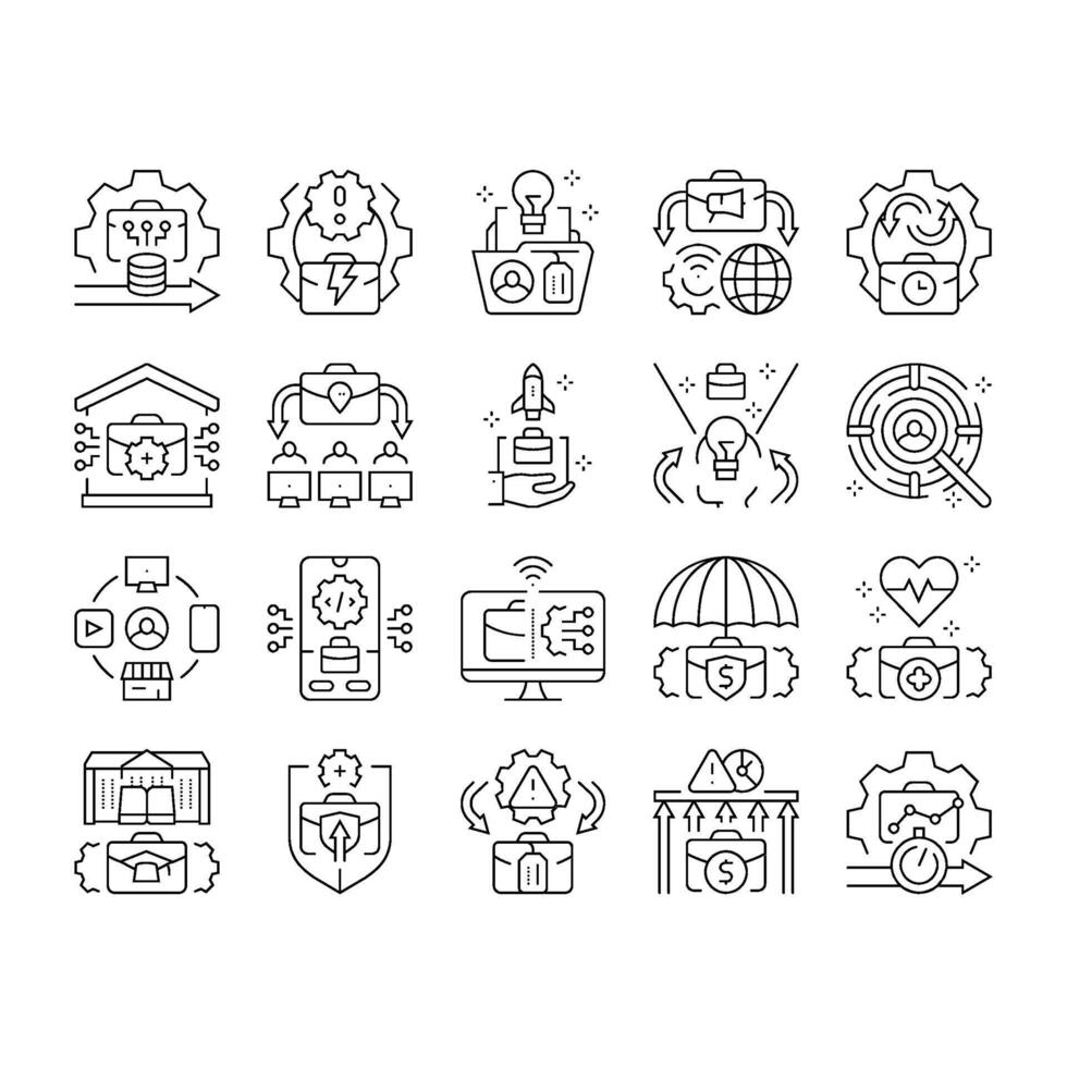 modern business innovation icons set vector