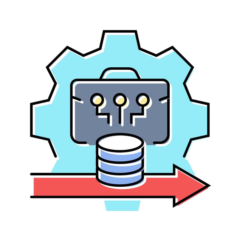 digitalization modern business color icon illustration vector